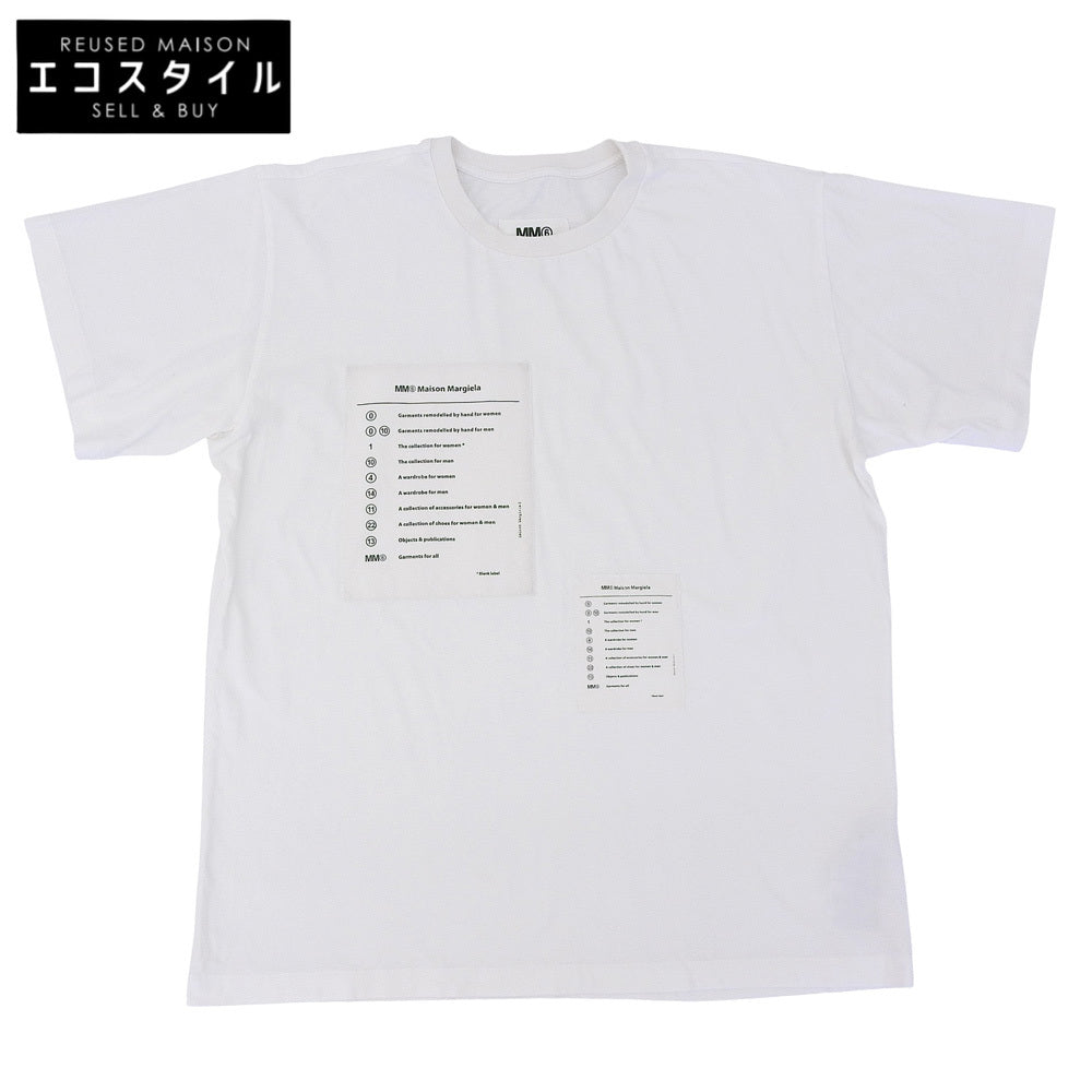 MM6 エムエムシックス メゾンパッチワークTシャツ トップス レディース ホワイト M 22AW S52GC0245 トップス