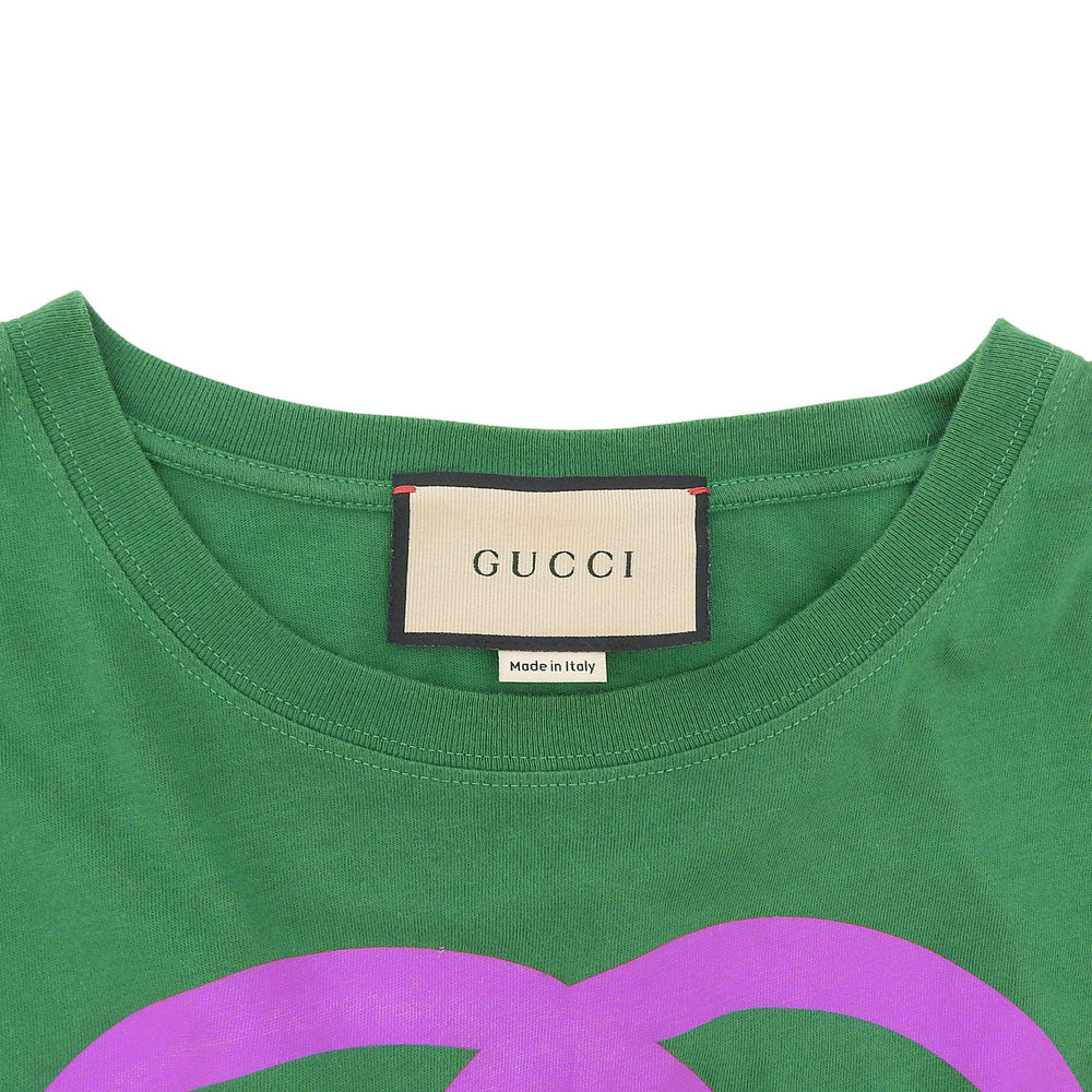 GUCCI 古驰 WOOF WOOF 狗狗印花棉质T恤 女士 绿色 S 上衣