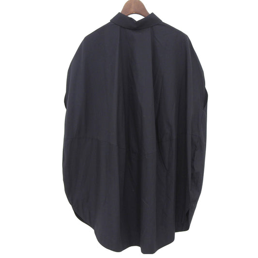 ENFOLD エンフォルド 美品 コットン CIRCLE SLEEVELESS-SHIRT トップス レディース ブラック 38 25AW 300IA130-0021 トップス