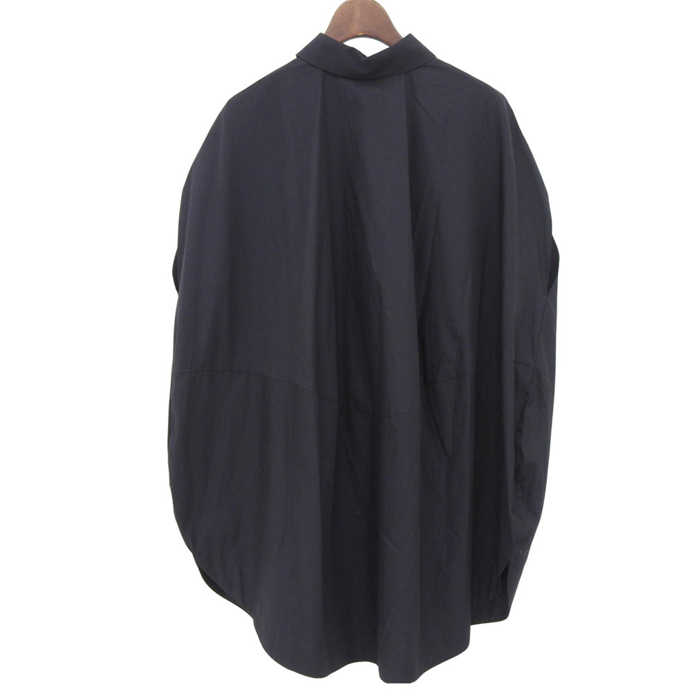 ENFOLD Excellent Condition Cotton CIRCLE SLEEVELESS-SHIRT Top Women's Black 38 25AW 300IA130-0021 Tops