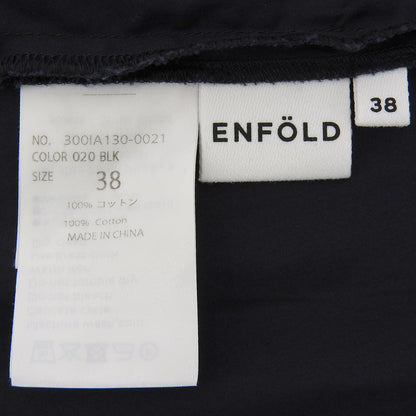 ENFOLD Excellent Condition Cotton CIRCLE SLEEVELESS-SHIRT Top Women's Black 38 25AW 300IA130-0021 Tops