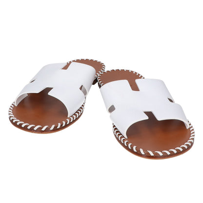 HERMES 221797ZH Oran Tressé Flat Sandals