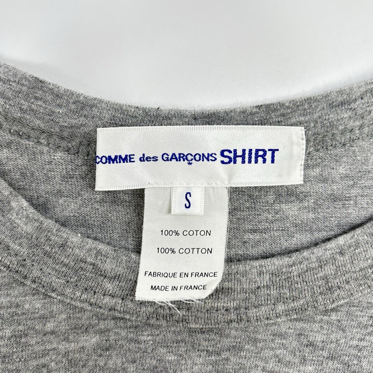 COMMEdesGARCONS SHIRT コムデギャルソンシャツ S20101 グレー フランス製 ストライプ 切り替えカットソー トップス