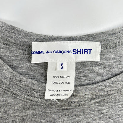 COMMEdesGARCONS SHIRT コムデギャルソンシャツ S20101 グレー フランス製 ストライプ 切り替えカットソー トップス