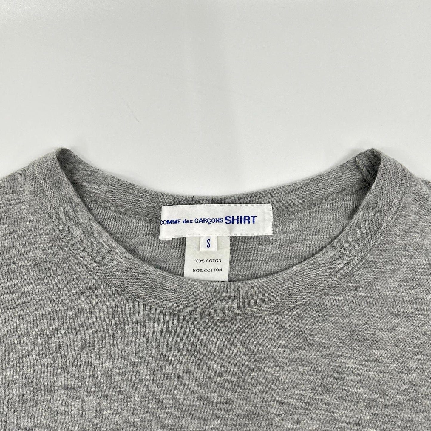 COMMEdesGARCONS SHIRT コムデギャルソンシャツ S20101 グレー フランス製 ストライプ 切り替えカットソー トップス