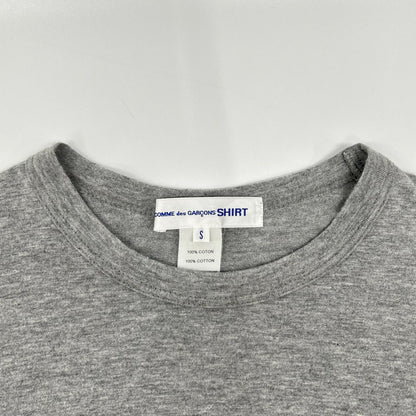 COMMEdesGARCONS SHIRT コムデギャルソンシャツ S20101 グレー フランス製 ストライプ 切り替えカットソー トップス