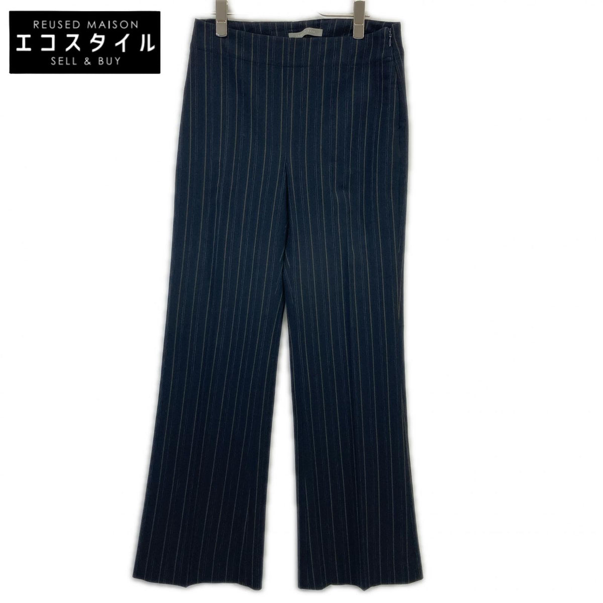 theory luxe セオリーリュクス ネイビー HAINA ストライプパンツ ボトムス