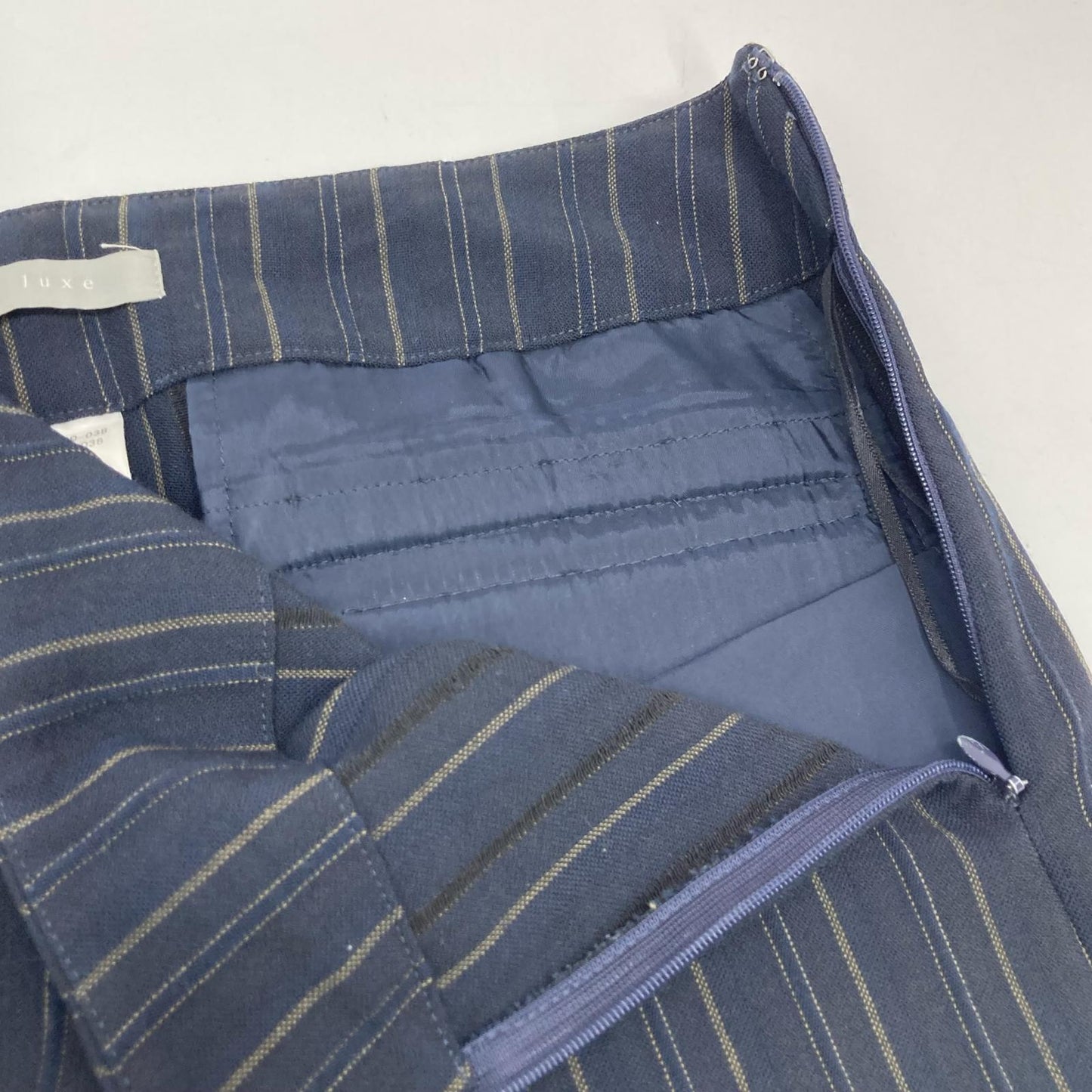 Navy Haina Striped Pants Bottoms 38 Women's