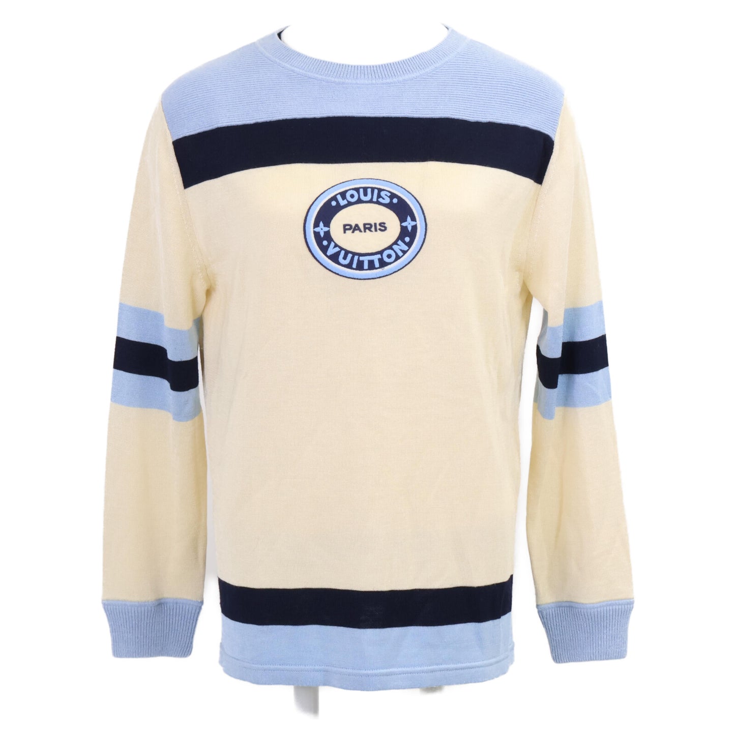 LOUIS VUITTON 路易威登 【国内正品/24SS】RW242WW LAG FRKL08 /1AFPN7 Basketball Knit Pullover 正面标志贴饰圆领针织衫/上衣