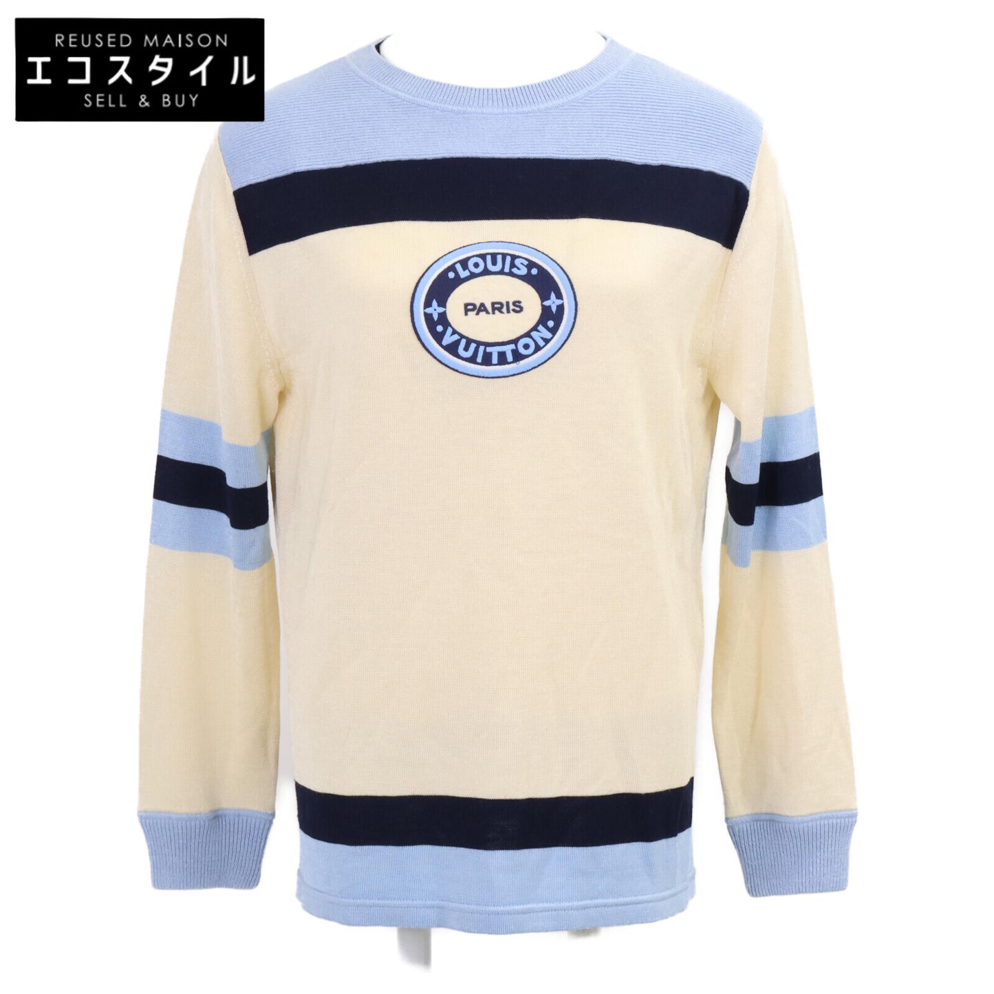 LOUIS VUITTON 路易威登 【国内正品/24SS】RW242WW LAG FRKL08 /1AFPN7 Basketball Knit Pullover 正面标志贴饰圆领针织衫/上衣