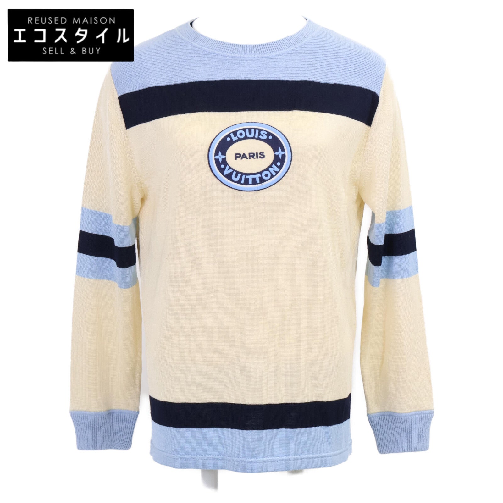 LOUIS VUITTON 路易威登 【国内正品/24SS】RW242WW LAG FRKL08 /1AFPN7 Basketball Knit Pullover 正面标志贴饰圆领针织衫/上衣