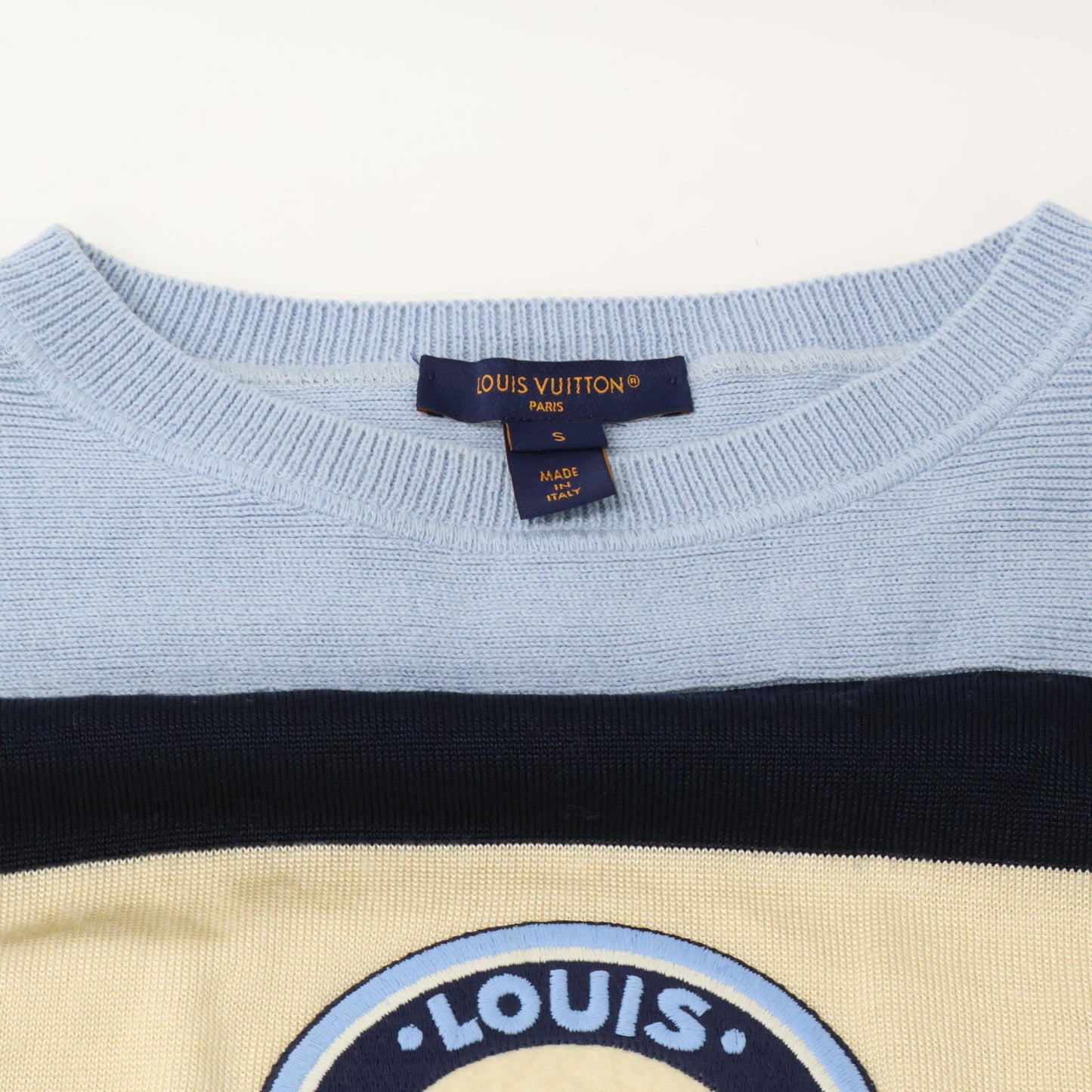 LOUIS VUITTON 路易威登 【国内正品/24SS】RW242WW LAG FRKL08 /1AFPN7 Basketball Knit Pullover 正面标志贴饰圆领针织衫/上衣
