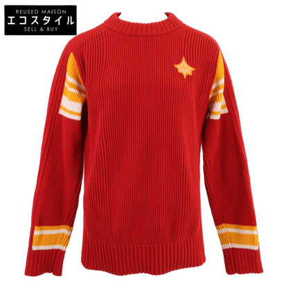 LOUIS VUITTON Louis Vuitton Domestic Authentic 23SS RW231W SP1 FOKL06 Cashmere x Nylon Logo Patch Ribbed Knit Pullover Top
