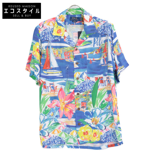 POLO RALPH LAUREN ポロ ラルフローレン 【新品同様/国内正規】Clady1pksss-short Sleeve sport Shirt 総柄 半袖アロハシャツ/ トップス