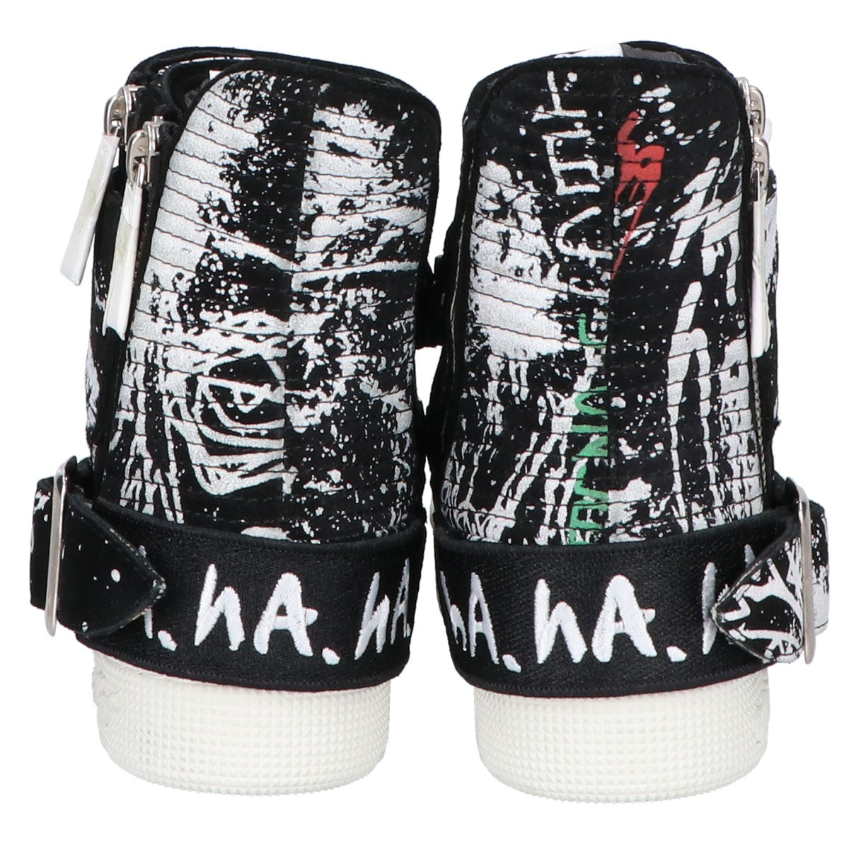 WHITE FLAGS White Flags [x haculla] Paint Design High-Top Sneakers Shoes 24.5 Men's