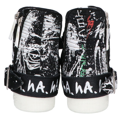 WHITE FLAGS White Flags [x haculla] Paint Design High-Top Sneakers Shoes 24.5 Men's