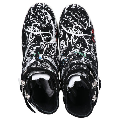 WHITE FLAGS White Flags [x haculla] Paint Design High-Top Sneakers Shoes 24.5 Men's