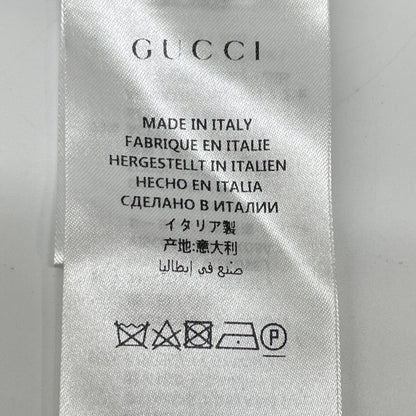 GUCCI 572304 Navy Black Interlocking G Pearl Button Short Sleeve Dress