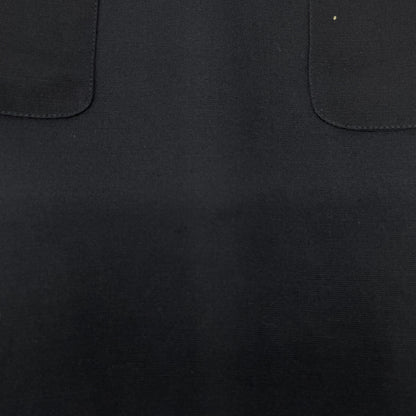 【SALE】 GUCCI 572304 Navy Black Interlocking G Pearl-Button Short-Sleeve Dress Dress