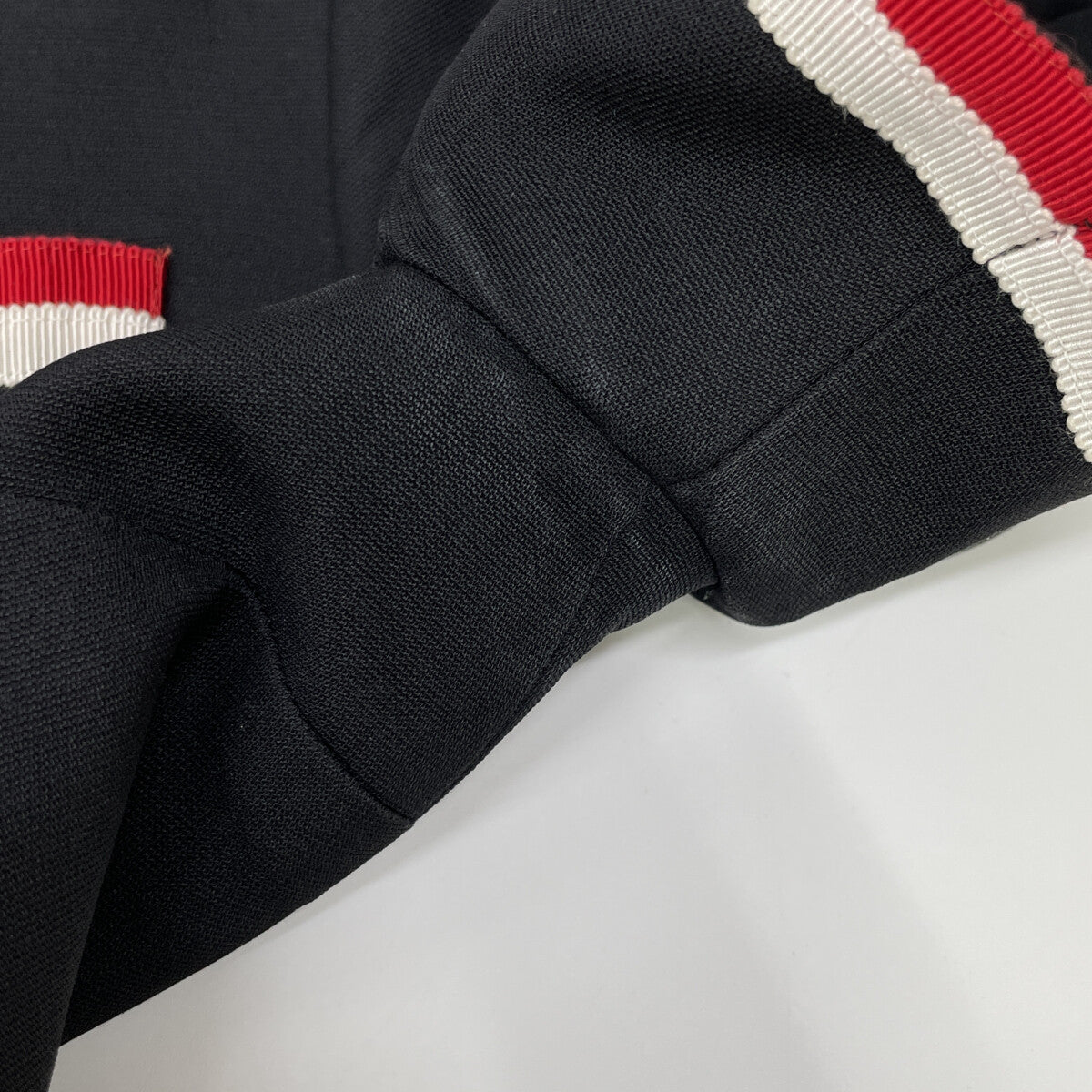 GUCCI 572304 Navy Black Interlocking G Pearl Button Short Sleeve Dress