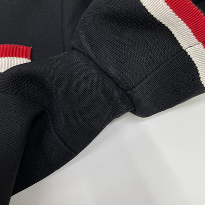 GUCCI 572304 Navy Black Interlocking G Pearl Button Short Sleeve Dress