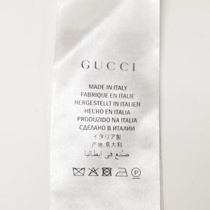 GUCCI 479538 17AW White Floral Print Frill Sleeve Jersey Dress