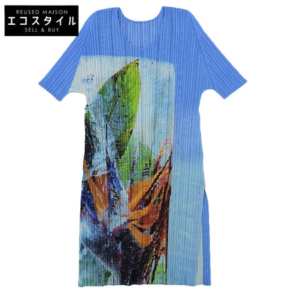 PLEATS PLEASE 百褶三宅一生 准新 涤纶 Tropical Winter/热带冬季 百褶上衣 蓝色 3 PP33JT672 23AW 上装