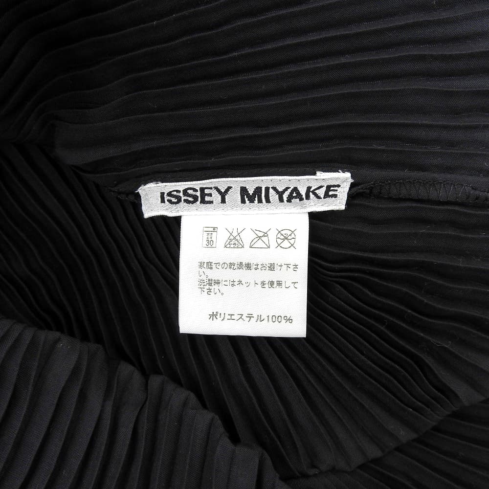 ISSEY MIYAKE 三宅一生 涤纶 褶皱拼接 无袖连衣裙 女士 黑色 M IM02FH919 连衣裙
