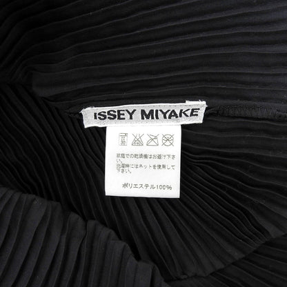 ISSEY MIYAKE 三宅一生 涤纶 褶皱拼接 无袖连衣裙 女士 黑色 M IM02FH919 连衣裙
