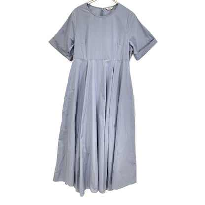 CLANE 12112-5062 Cotton Short Sleeve Wide Belt Maxi Dress 1 Ladies