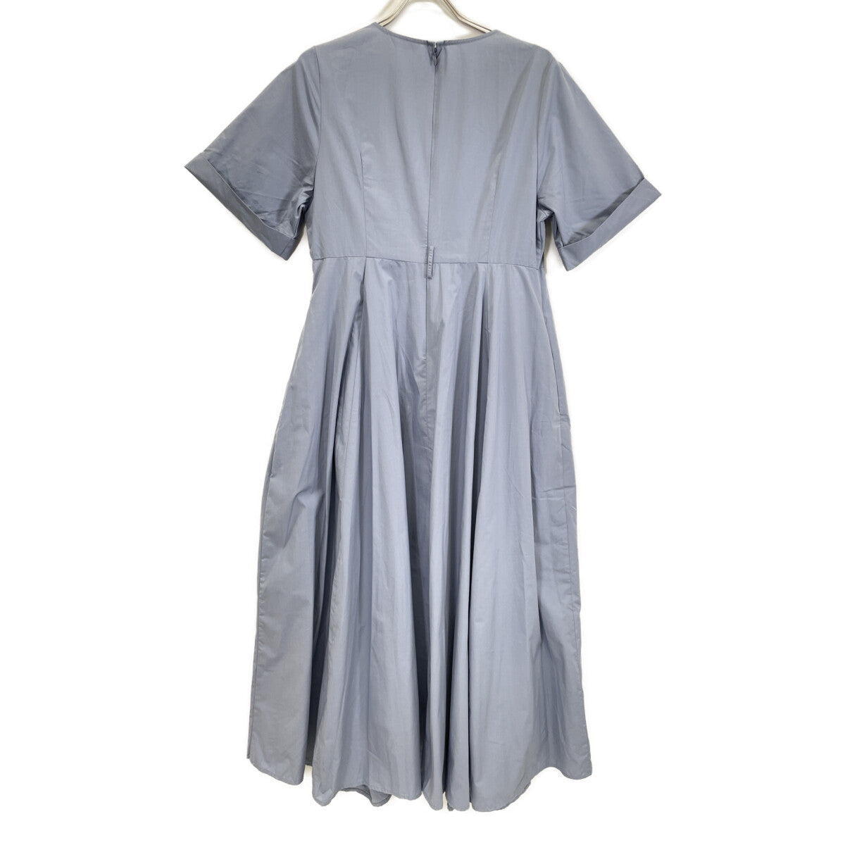 CLANE 12112-5062 Cotton Short Sleeve Wide Belt Maxi Dress 1 Ladies