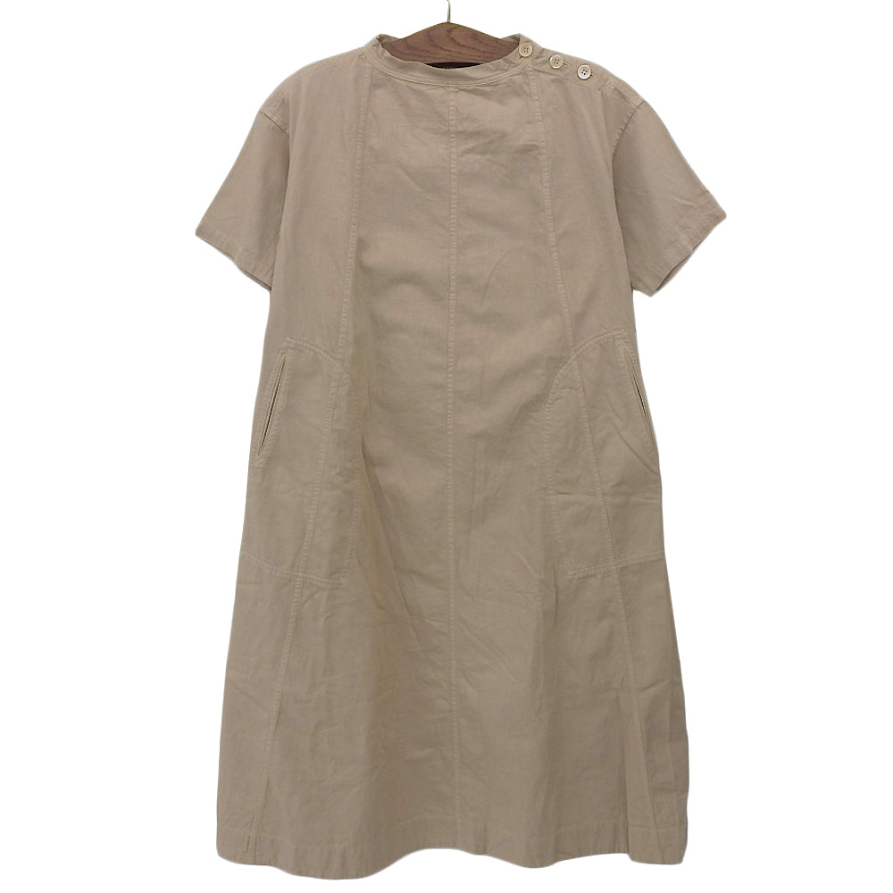 45R Forty Five R Shirt Chino Dress Short Sleeve Women's Cotton Beige 5065088 Dress