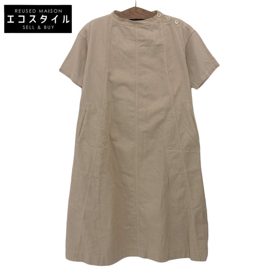 45R Forty Five R Shirt Chino Dress Short Sleeve Women's Cotton Beige 5065088 Dress