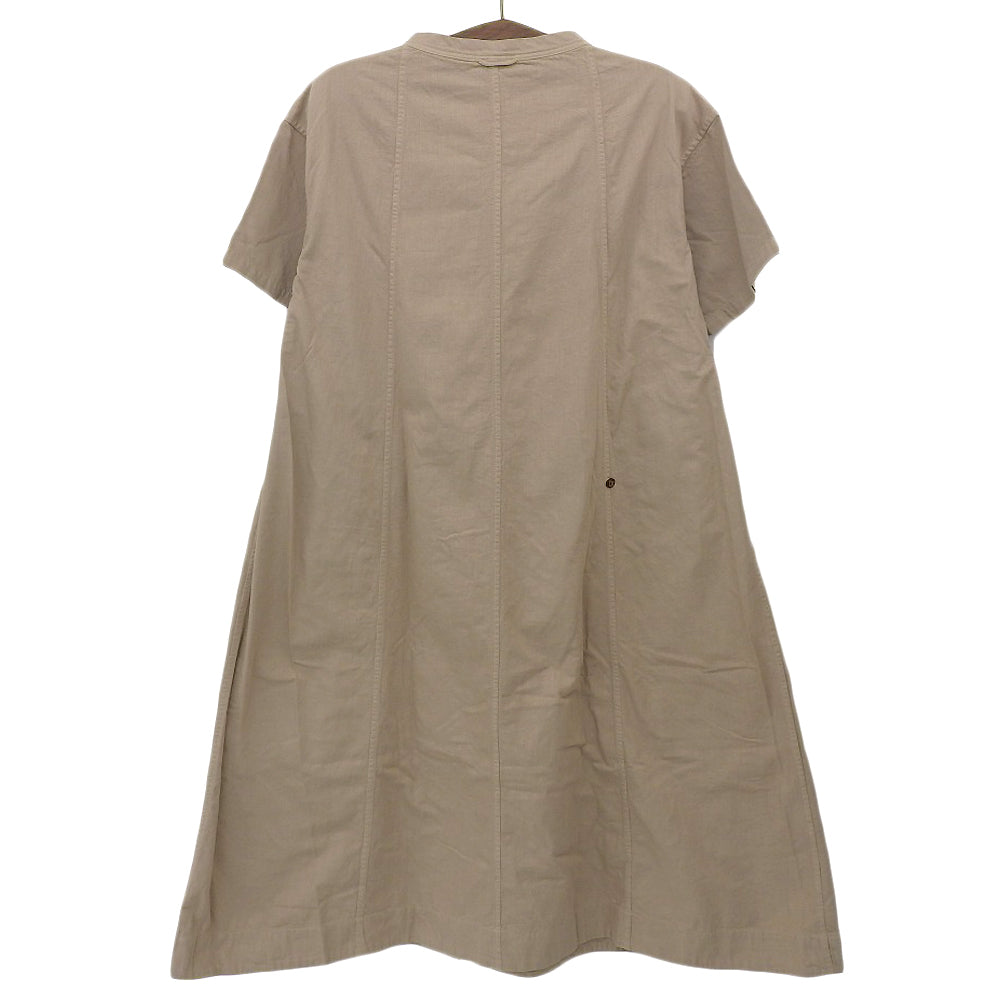 45R Forty Five R Shirt Chino Dress Short Sleeve Women's Cotton Beige 5065088 Dress