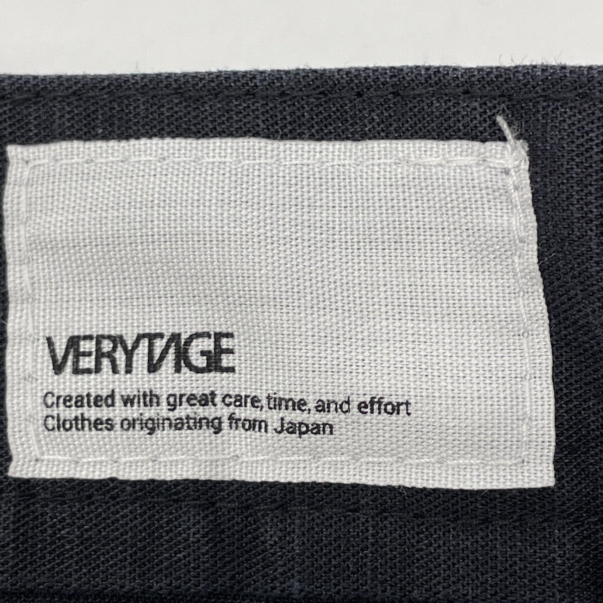VERYTAGE Black x White Linen Blend ZWIDER Embroidery Bottoms 2 Men's
