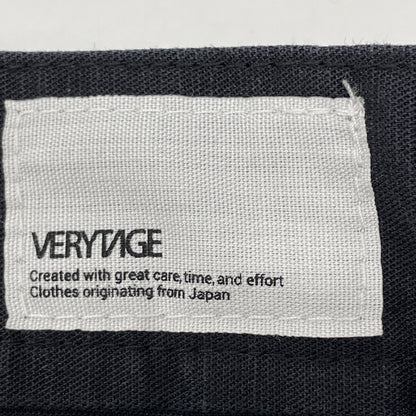 VERYTAGE Black x White Linen Blend ZWIDER Embroidery Bottoms 2 Men's
