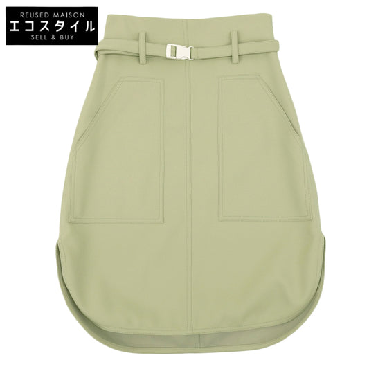 Excellent condition, with belt, women's skirt, light green, size 34, 603150 Skirt 34 Women's