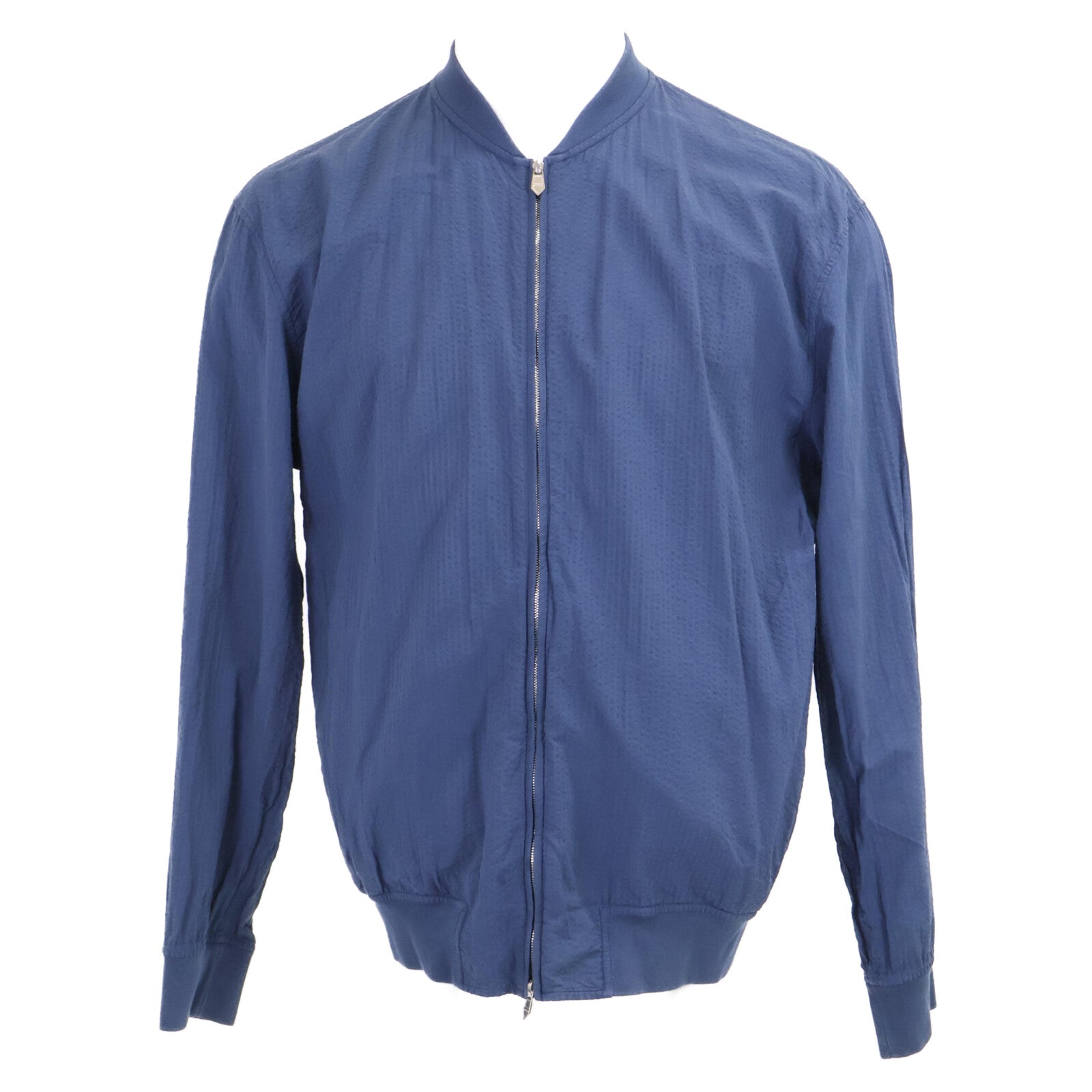 HERMES Striped Seersucker Double Zip Blouson/Jacket [Domestic Regular]
