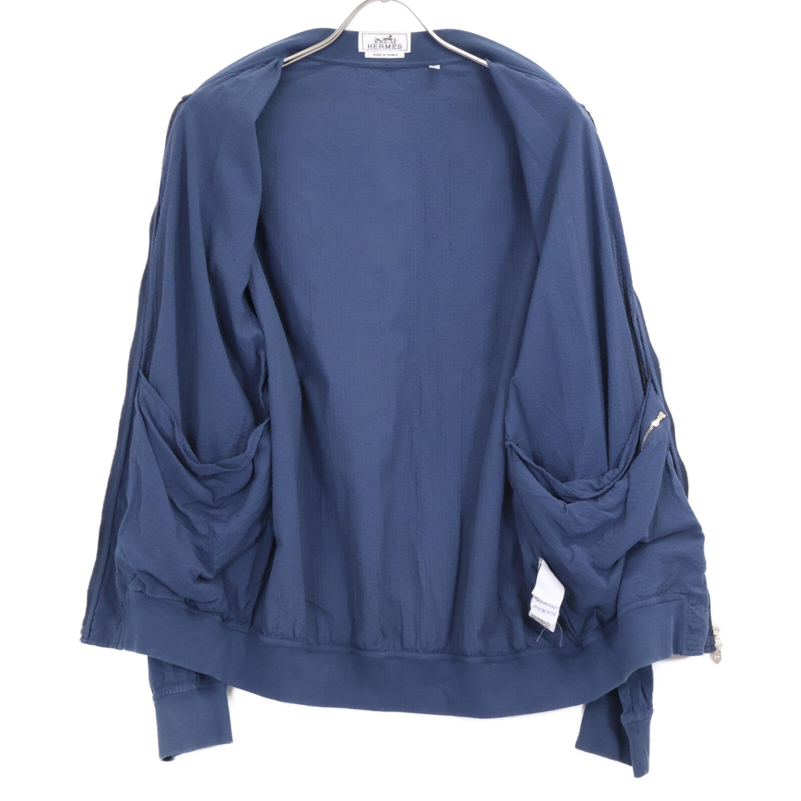 HERMES Striped Seersucker Double Zip Blouson/Jacket [Domestic Regular]