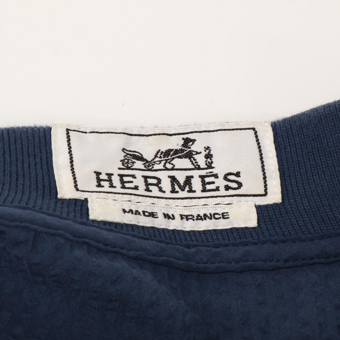 HERMES Striped Seersucker Double Zip Blouson/Jacket [Domestic Regular]