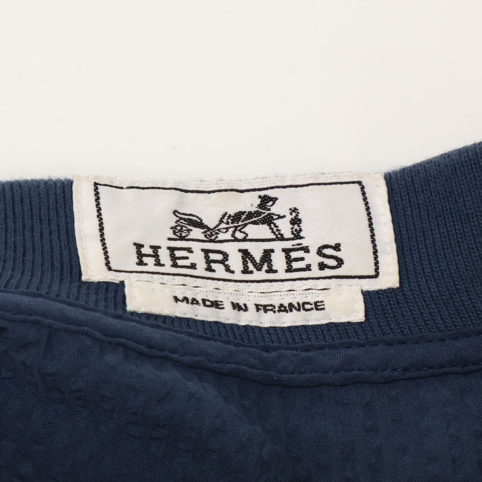 HERMES Striped Seersucker Double Zip Blouson/Jacket [Domestic Regular]