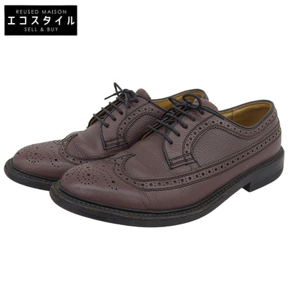 Grain Leather Long Wingtip Derby Shoes Men's Brown 25cm 2585 Shoes 25 Men's
