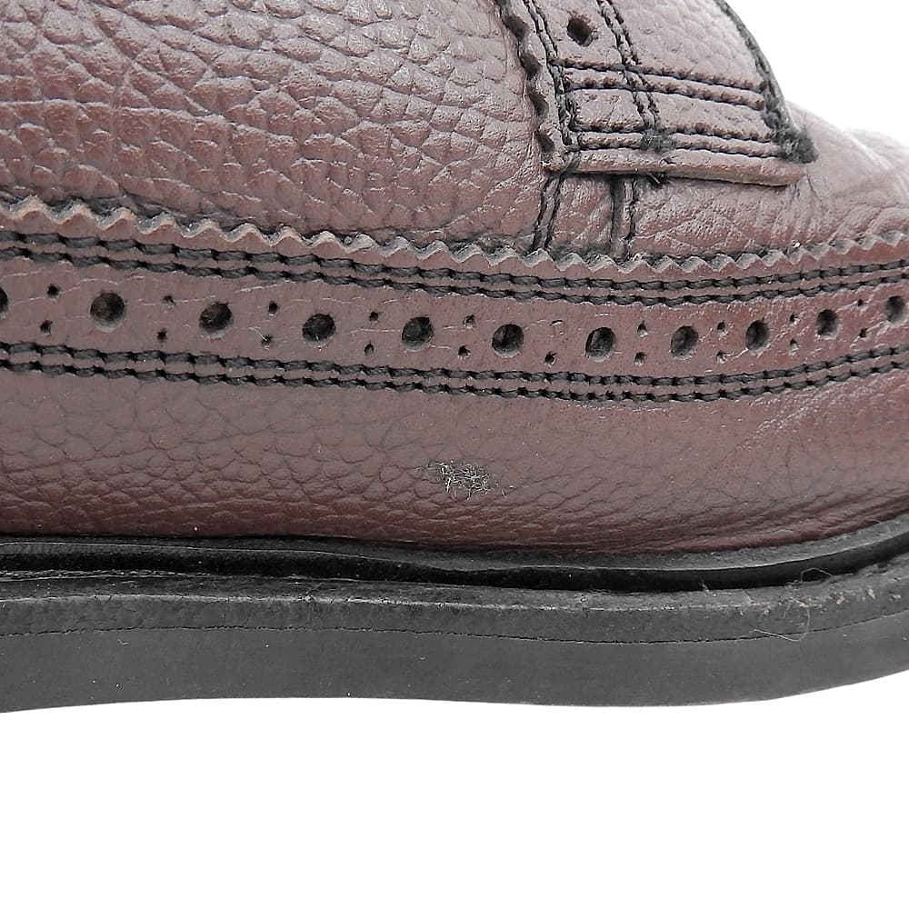 Grain Leather Long Wingtip Derby Shoes Men's Brown 25cm 2585 Shoes 25 Men's
