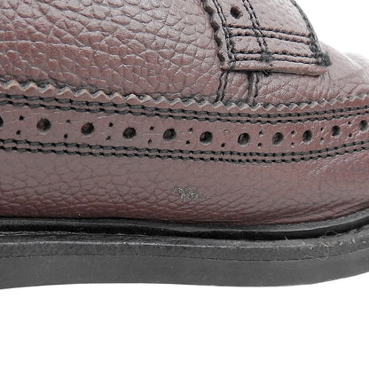 Grain Leather Long Wingtip Derby Shoes Men's Brown 25cm 2585 Shoes 25 Men's