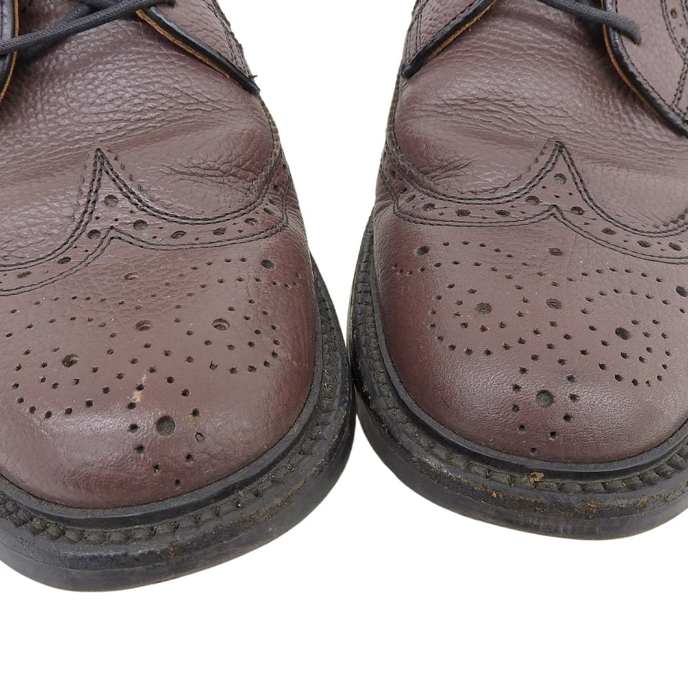 REGAL リーガル グレインレザー ロングウィングチップ ダービーシューズ メンズ ブラウン系 25cm 2585 シューズ 25