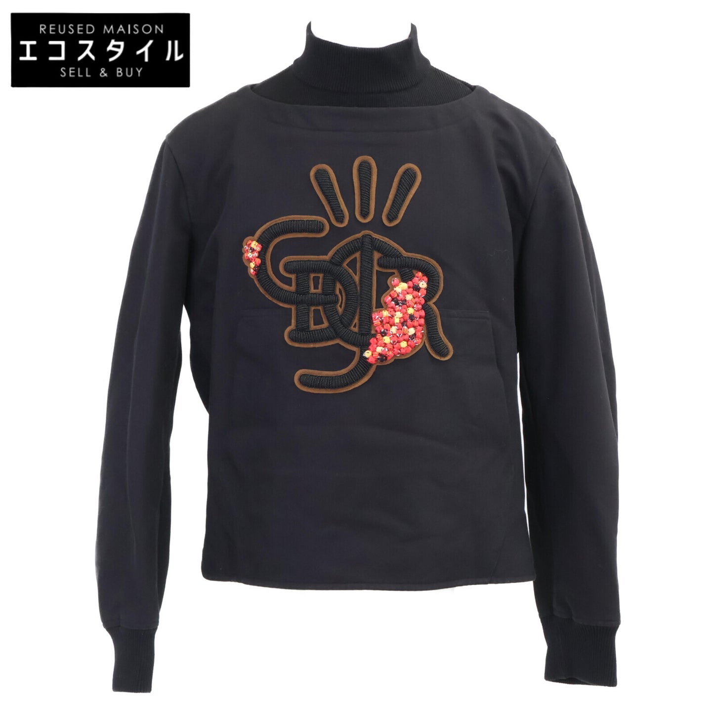 DIOR x Travis Scott Cactus Jack [Excellent Condition/Domestic Authentic/22AW] 28TC683A5519 Front Logo Mock Neck Anorak Sweatshirt/Top