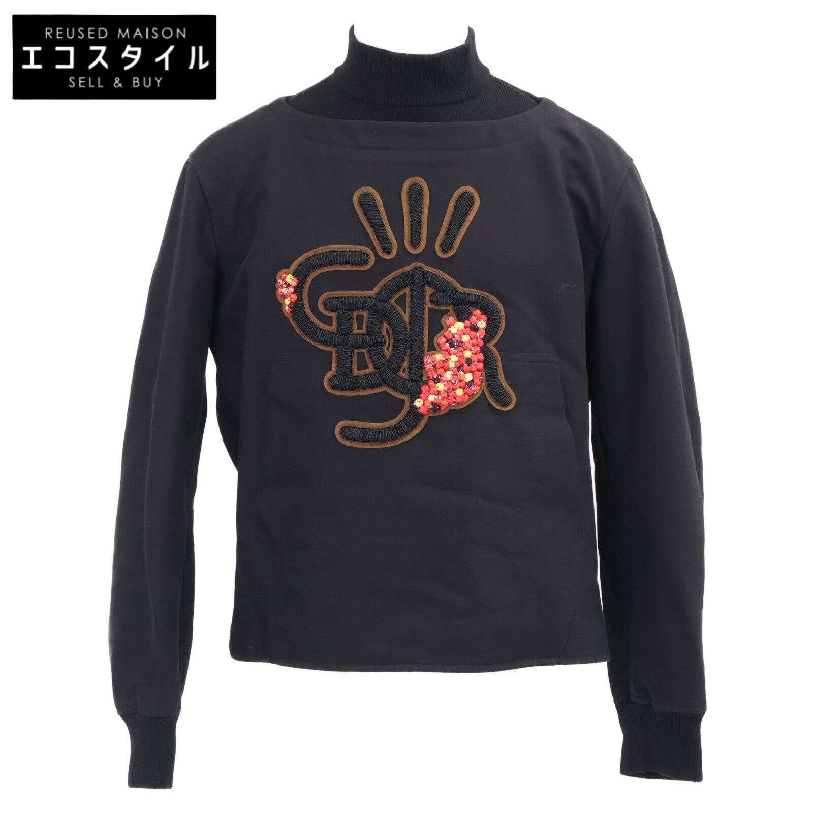 DIOR x Travis Scott Cactus Jack [Excellent Condition/Domestic Authentic/22AW] 28TC683A5519 Front Logo Mock Neck Anorak Sweatshirt/Top