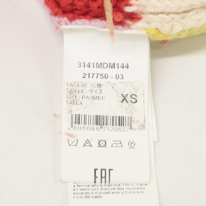 MSGM エムエスジーエム 3141MDM144 マルチカラー ウール×ナイロン パッチワークニットプルオーバー トップス