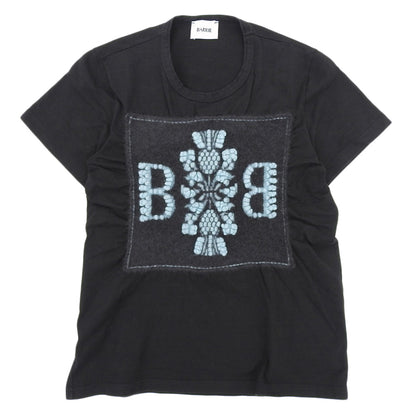 BALLY 巴利 美品 棉×羊绒 B字徽标 圆领短袖T恤 女士 黑色 XS 上衣