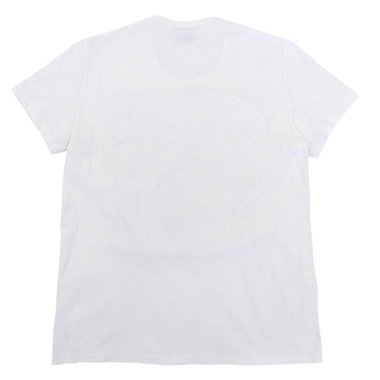 BALLY バリー 美品 コットン×カシミヤ Bロゴ クルーネック ショートスリーブ カットソー Tシャツ レディース ホワイト XS トップス